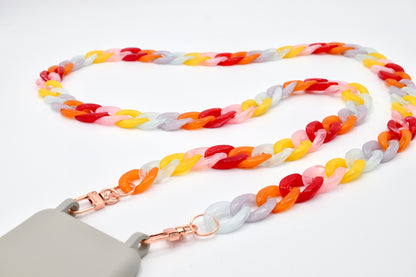 Handykette - Acryl Glieder lang Bunt
