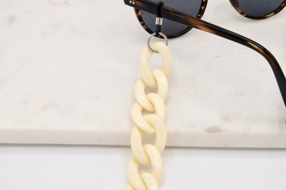 Brillenkette Größe M Creme
