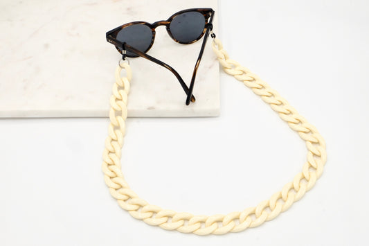 Brillenkette Größe M Creme