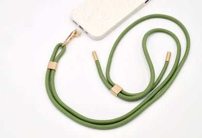 Universal Handykette Kordel mit Karabiner Pistazie