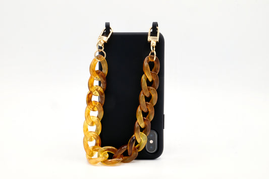 Kurze Handykette - Goldbraun