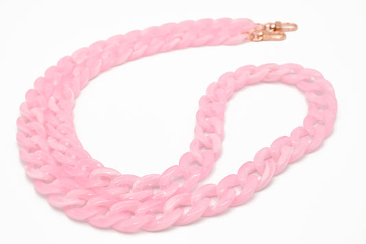 Handykette - Acryl Glieder lang Rosa