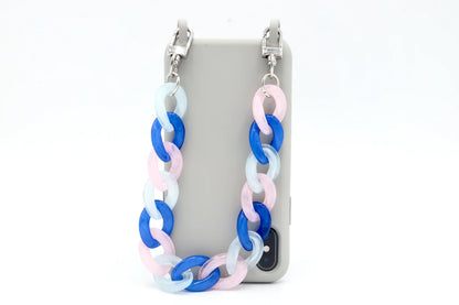Kurze Handykette - Rosa/Blau