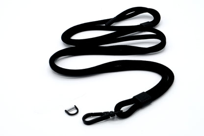 Universal Handykette Kordel mit Karabiner Schwarz